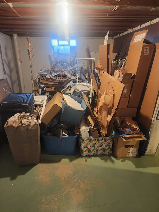 Roll-off dumpster container at job site for 8 Yard Dumpster Rental in Winfield